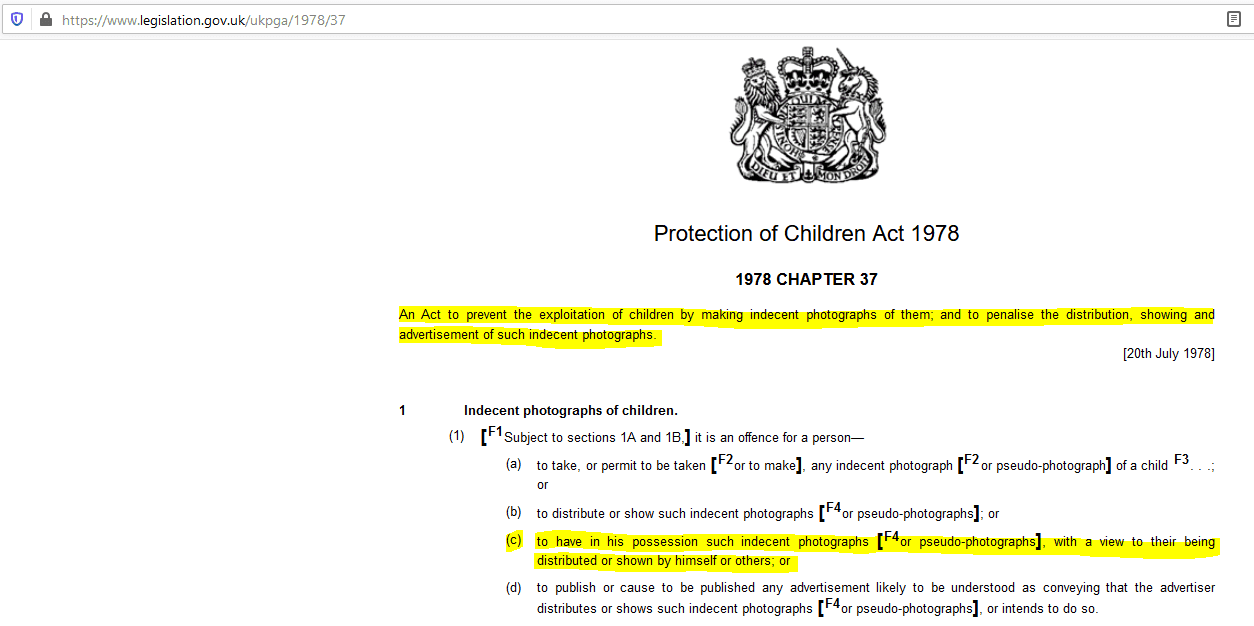 Protection Of Children Act