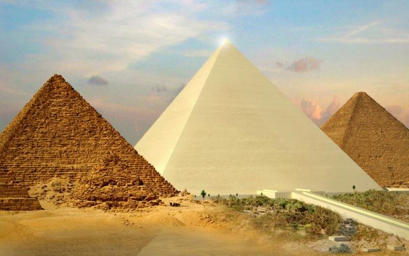 When pyramids were white with golden pyramidia (capstones). A ...