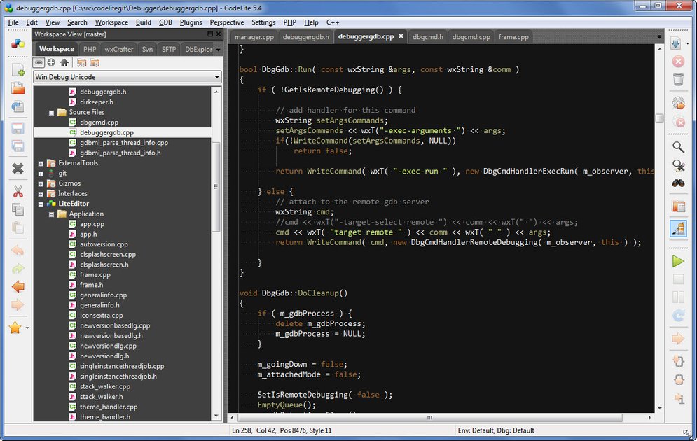Codelite - A software IDE for the C ++ programming language light-weigh ...