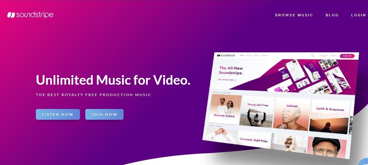 Soundstripe - Unlimited music for video