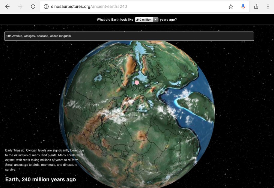 What Did Earth Look Like - See where on earth any address was millions ...