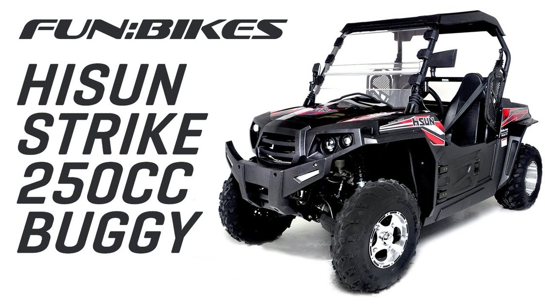 hisun strike 250cc white off road buggy