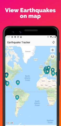 Earthquake tracker near siliguri west bengal