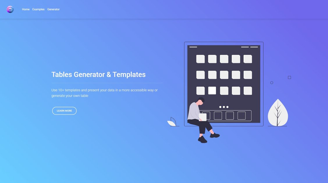 Tables Generator & Templates - Present your data in a more accessible ...