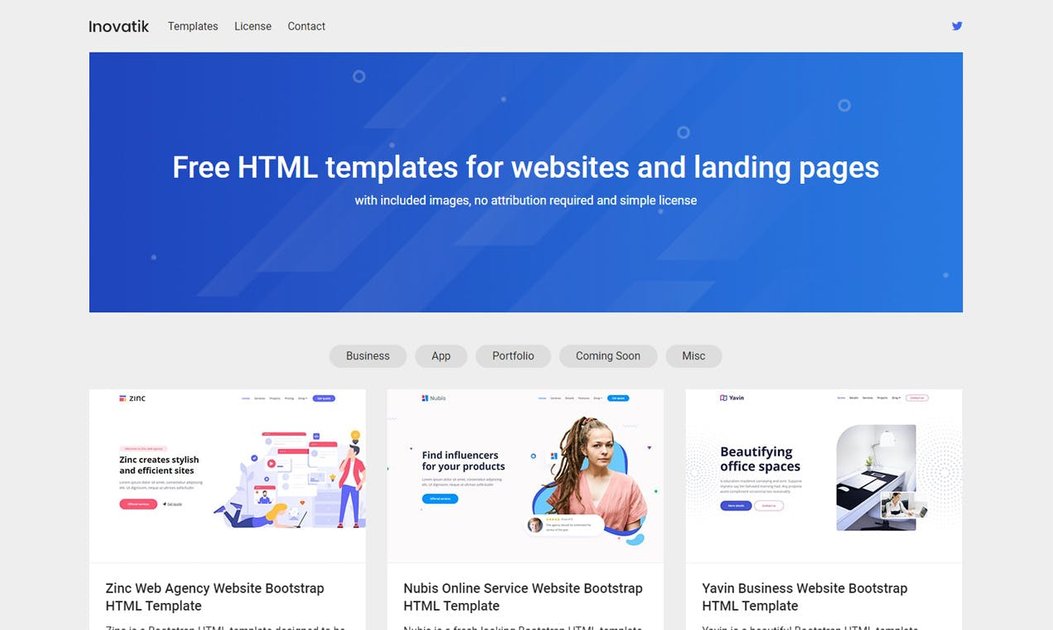 Inovatik HTML Templates - Free beautiful HTML templates for websites ...