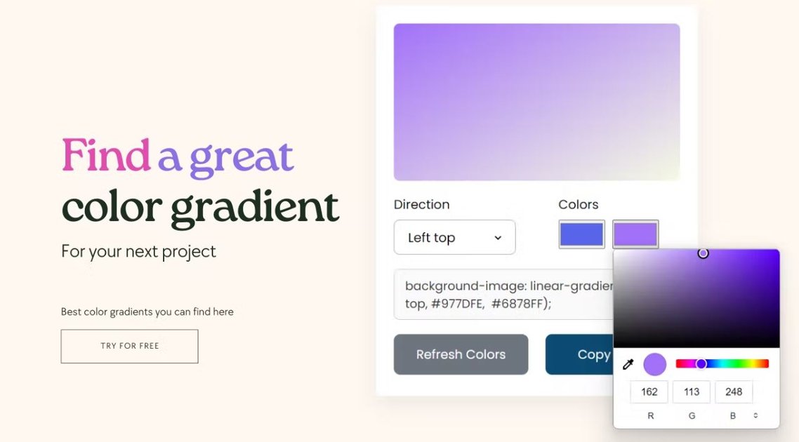 Gradientspace - Beautiful gradient color palettes for your projects ...