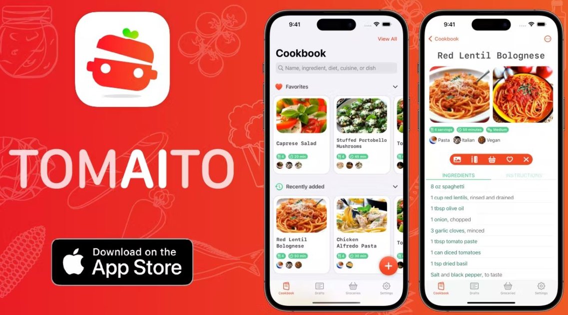 Tomaito AIgenerated recipes for customized cooking Steemhunt