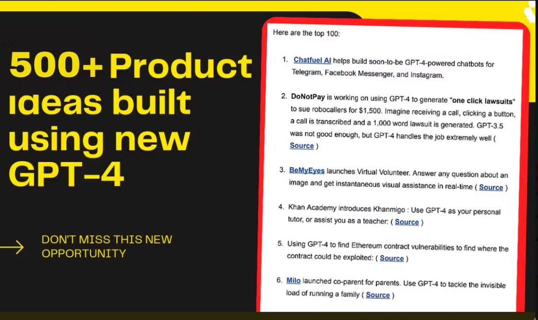 GPT-500 - 500+ new & unique side projects people built using GPT-4 ...