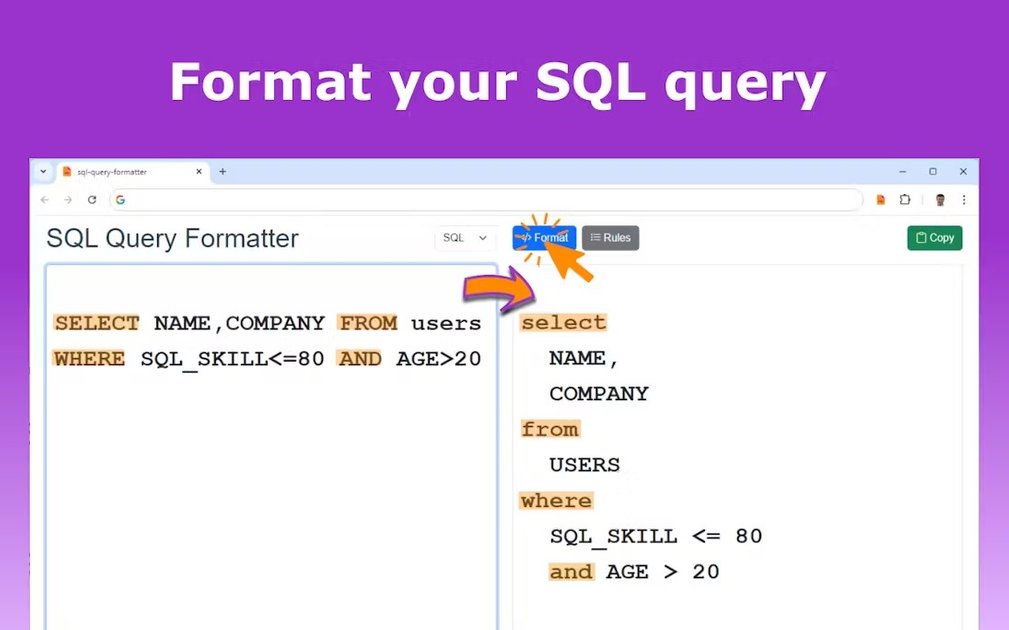 SQL Query Formatter - Transform messy SQL into clean, readable code ...