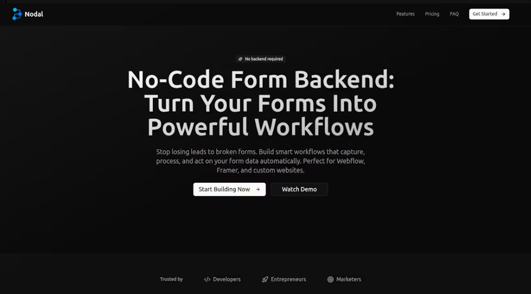 Nodal - No-code workflows for your website forms | Steemhunt