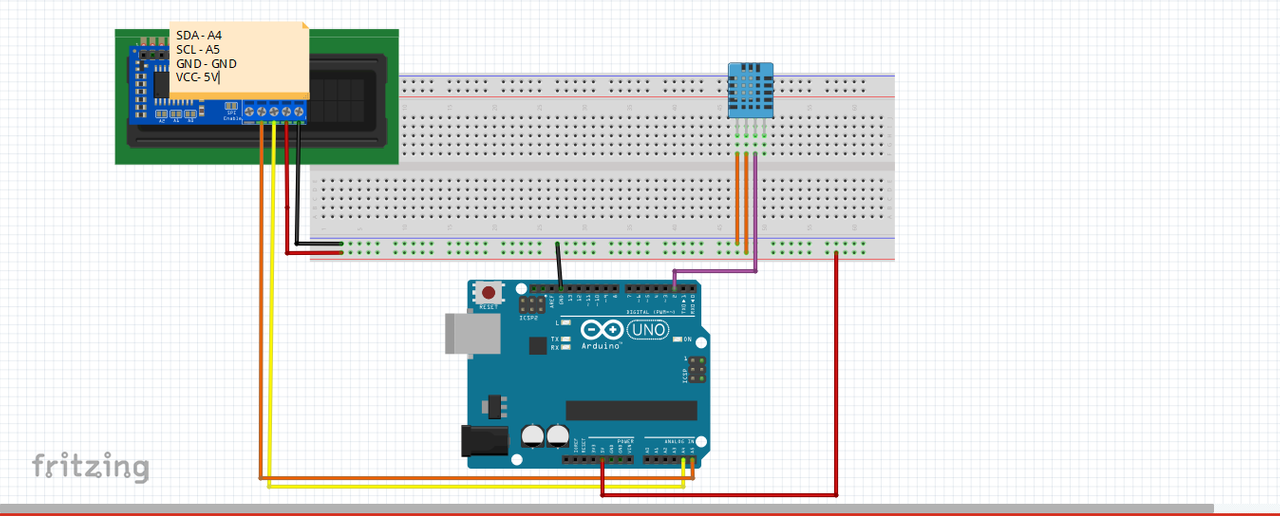 DHT11 Sensors Temperature and Humidity and i2c LCD - arduino — Steemit