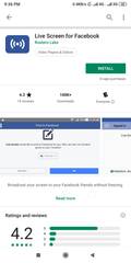 Live screen for facebook!