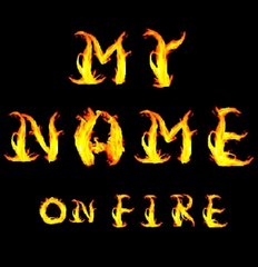 3D My Name On Fire Wallpaper