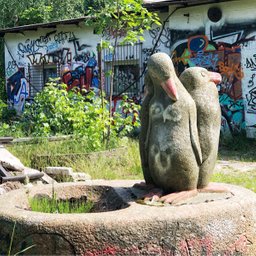 Die letzten Pinguine des Ehemaligen Schwimmbades in Berlin