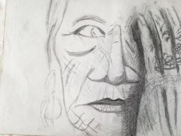 Old Maori Woman sketch