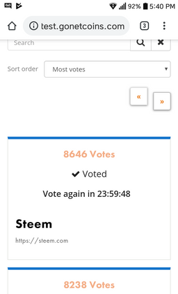 Confirmation of Today's Netcoins Vote