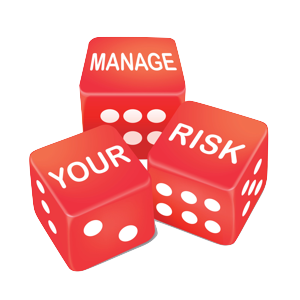 margin lending image on managing your risk 3 dices with words manage your risk. one word per dice