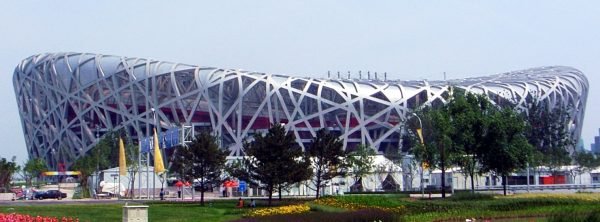 The Beijing National Stadium, dubbed "The Bird's Nest"