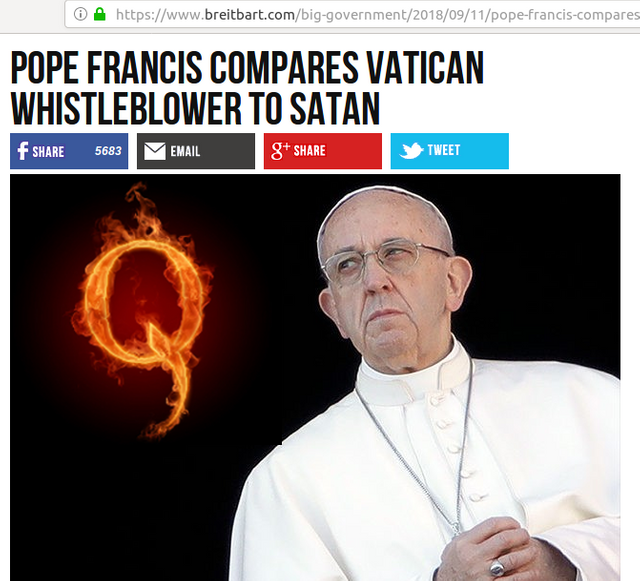 Pope Francis Compares Vatican Whistleblower to Satan breitbart big government