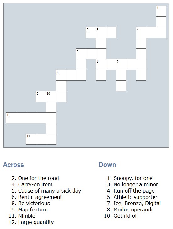 SPD Crossword Puzzle