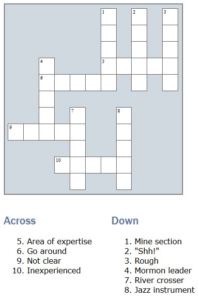 SPD Crossword Puzzle