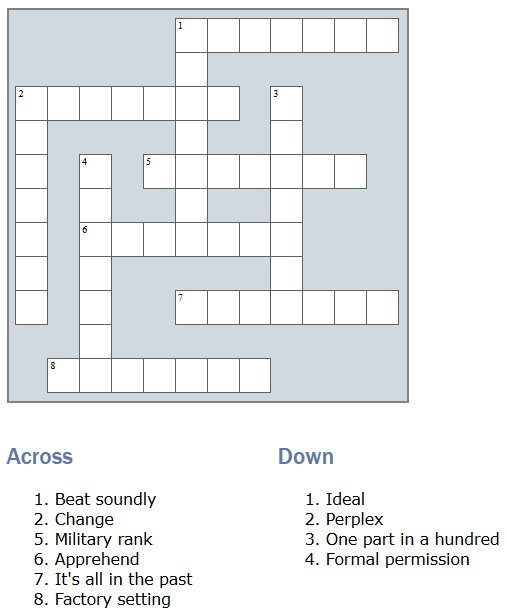 SPD Crossword Puzzle