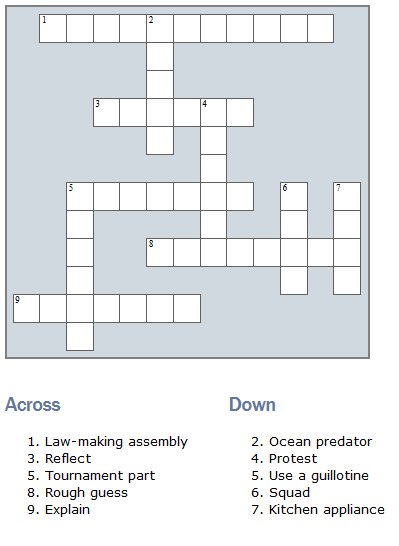 SPD Crossword Puzzle