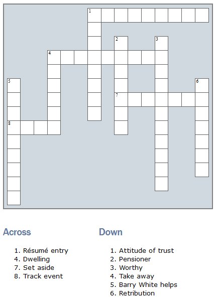 SPD Crossword Puzzle