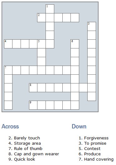 SPD Crossword Puzzle