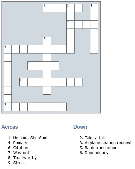 SPD Crossword Puzzle