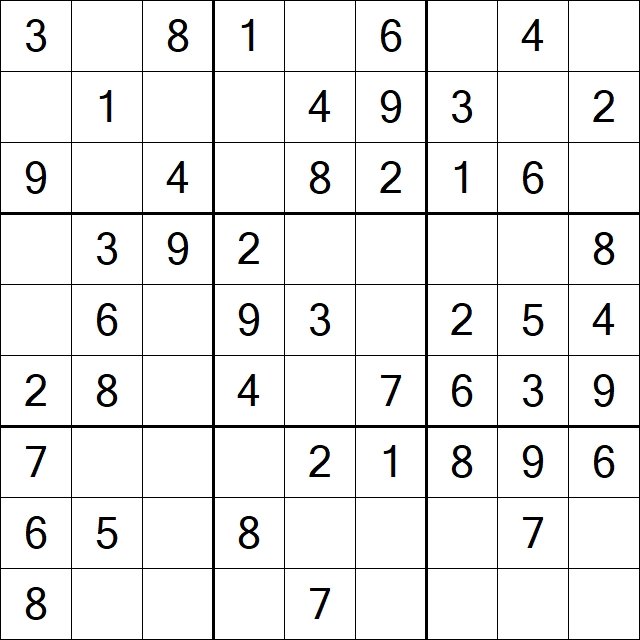 SPD Sudoku Puzzle