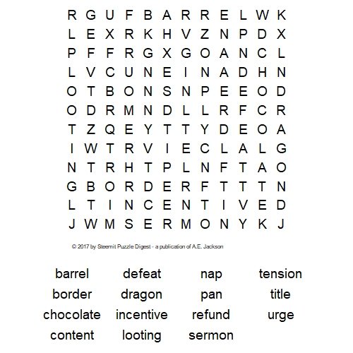 SPD Word Search Puzzle