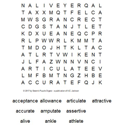 SPD Word Search Puzzle