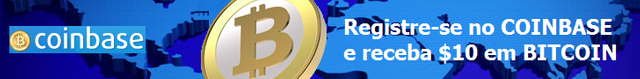 Cadastre-se no Coinbase e receba $10 em BitCoin