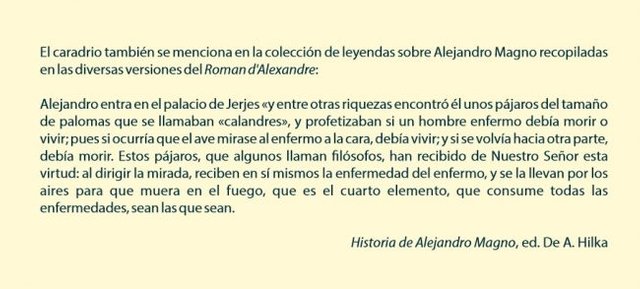 texto de la Historia de Alejandro Magno tomado del Roman d'Alexander