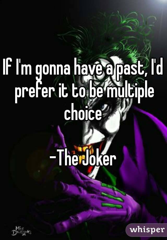 Image result for The joker multiple choice