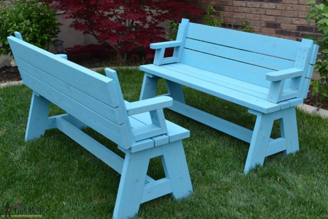 Convertible Garden Table Bench Plan Steemit