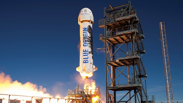 Image of Blue Origin's New Shepard rocket