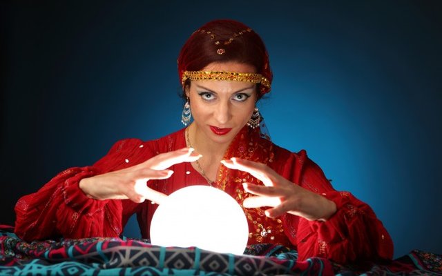 Fortune Teller blue fortune teller girl redheads woman 2560x1600