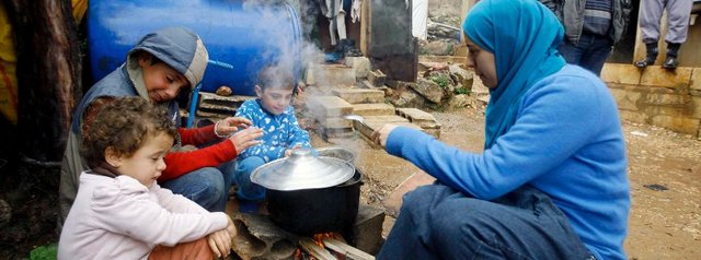 Syrische Flüchtlinge in Ketermaya, Libanon: 'Ohne die Gutscheine müssen viele Familien hungern'