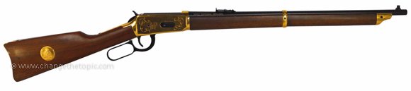 Maybe a little flashy for hunting, but still a nice rifle. Model 94 is the best selling rifle of all time, I believe.