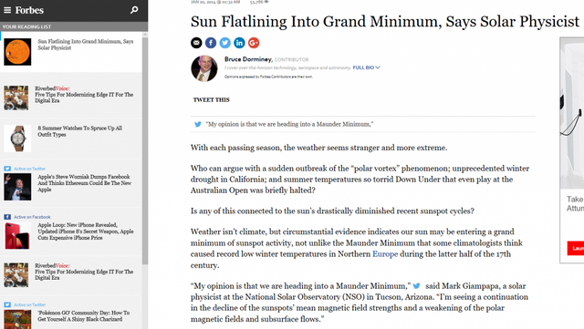 Sun flatlining into GSM