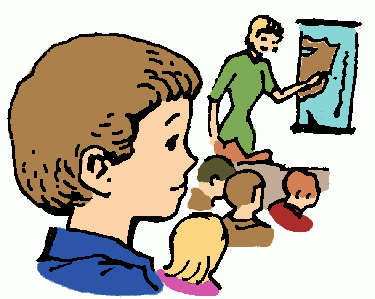 Paying attention in class free clipart images