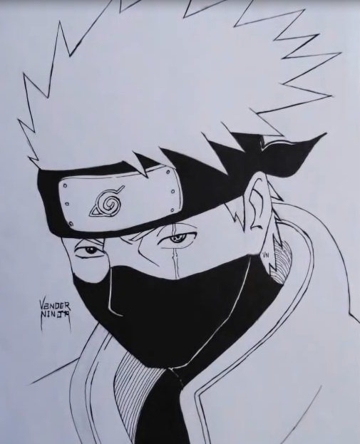 how to draw Kakashi Hatake, How to draw anime step by step