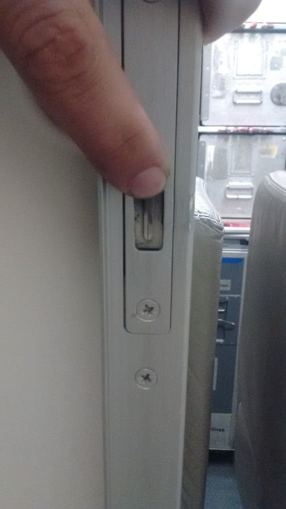 airplane lavatory door light switch
