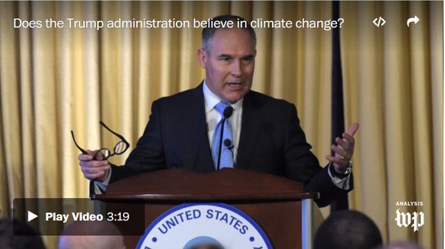 On climate change, Scott Pruitt causes an uproar — and contradicts the EPA’s own website