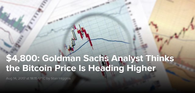 Click image to view story: $4,800: Goldman Sachs Analyst Thinks the Bitcoin Price Is Heading Higher