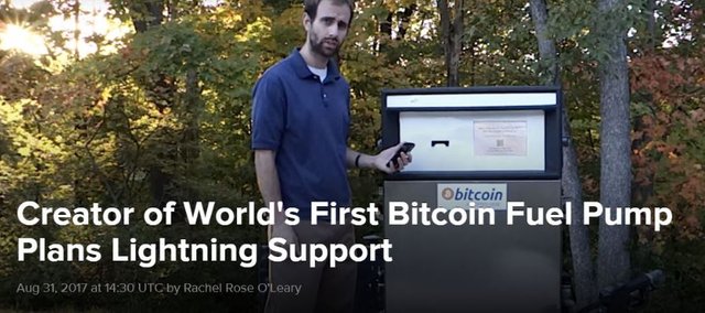 Click image to view story: Creator of Worlds First Bitcoin Fuel Pump Plans Lightning Support