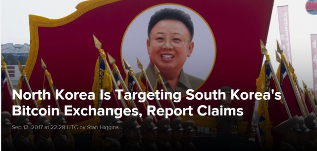 Click image to view story: North Korea Is Targeting South Koreas Bitcoin Exchanges, Report Claims