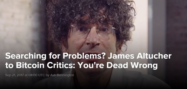 Click image to view story: Searching for Problems? James Altucher to Bitcoin Critics: Youre Dead Wrong